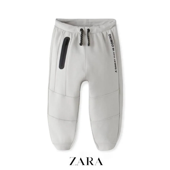 ZARA Kids | Gray | SPORTY PLUSH PANTS - Picture 1 of 5